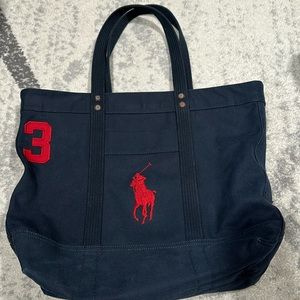 Ralph Lauren Polo Navy Blue Tote Bag